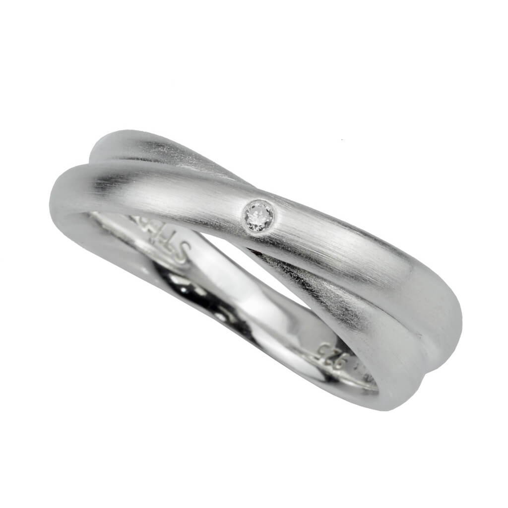 Fritsch Sterling Ring 925/- Silber Diamant