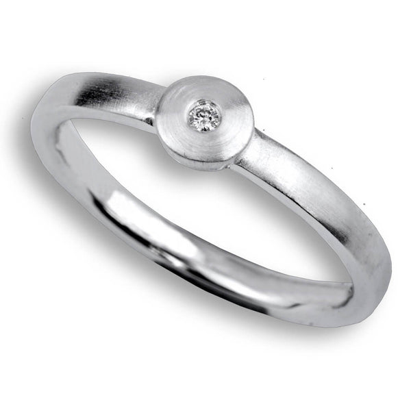 Fritsch Sterling Ring 925/- Silber Diamant