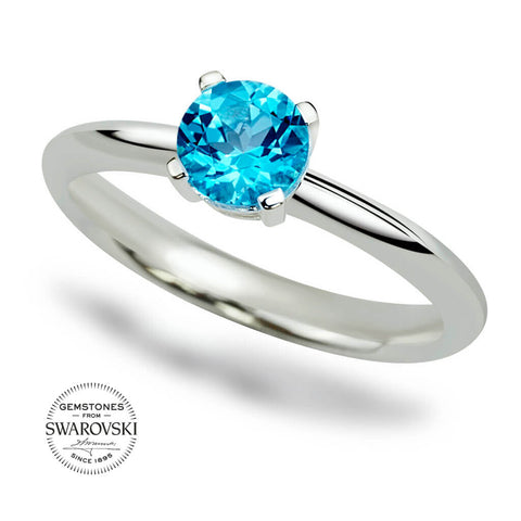 Fritsch Sterling Ring 925/- Silber Ice Blue Topas