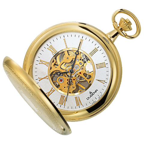 Taschenuhr SAVONETTE gold mit Kette/ Doppelscharnier
