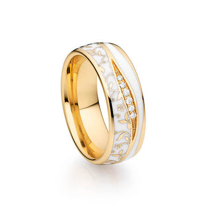 Ring, Kollektion Elise, Modell Maxime, 750/- Gold, weiß, Fischer Trauringe
